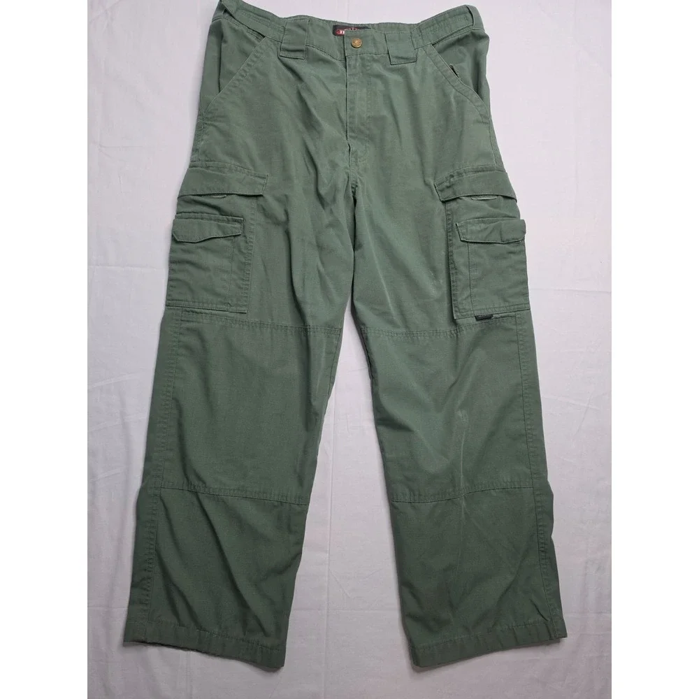 Tru-Spec Cargo Pants Men's 30x30 Olive Green Cotton Ripstop Straight Leg Hiking